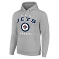 thumbnail image 2 of Men's Starter Heather Gray Winnipeg Jets  Logo Pullover Hoodie, 2 of 3
