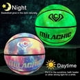 thumbnail image 2 of Basketball, Glow in the Dark Basketball, Glowing Composite Leather Luminous Basketball Gift for Youth, Men, Women, Indoor-Outdoor Night Basketball Size 7(29.5") / 6(28.5") / 5 (27.5") with Pump, 2 of 7