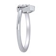thumbnail image 3 of AFFY 1/10 Carat CT Round White Natural Diamond Double Heart Wedding Promise Ring In 14k Solid White Gold (I-J Color, I2-I3 Clarity, 0.10 Cttw) Ring Size-7, 3 of 4