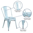 thumbnail image 3 of Bowery Hill Metal Dining Chair in Distressed Dream Blue, 3 of 7