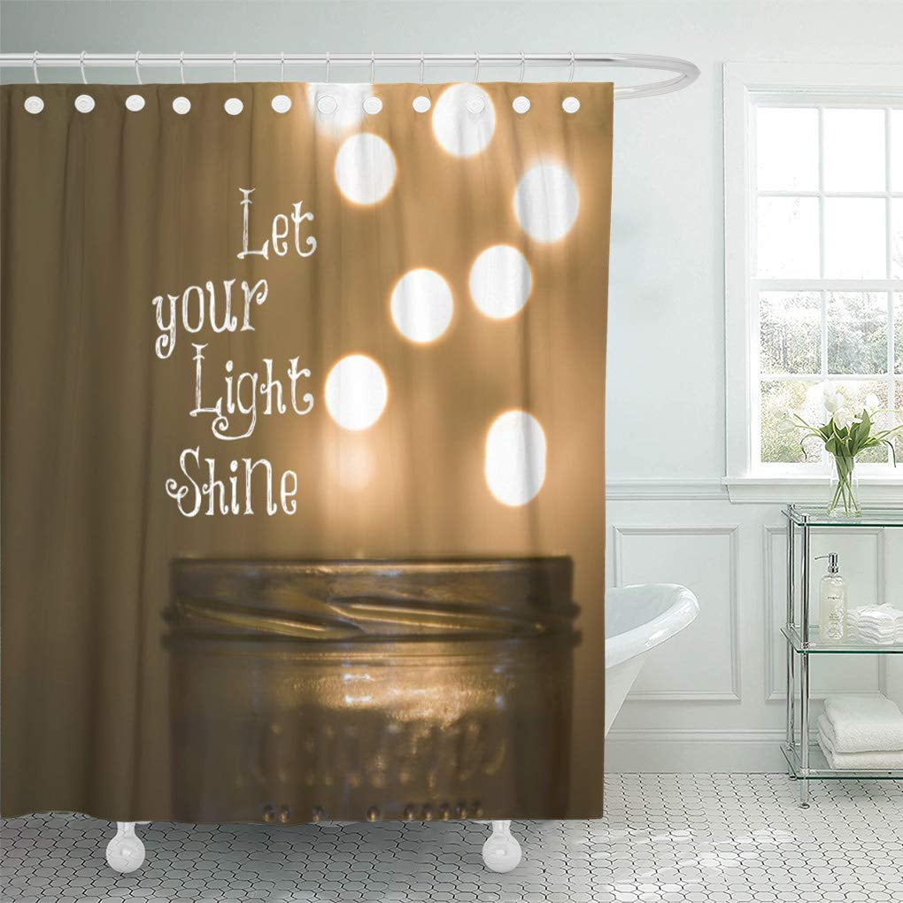 CYNLON Faith Inspirational Let Your Light Motivational Sepia Bathroom