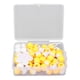 thumbnail image 3 of 74 Uds. Cuentas redondas para el cabello, accesorios para peluca trenzada de ganchillo de plástico DIY, cuentas trenzadas para rastas, herramienta para trenzado de cabello, amarillo, 3 of 8