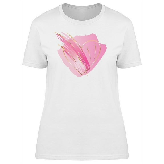 Frame In Shape Heart Pink T-Shirt Women -Image by Shutterstock, Female Small