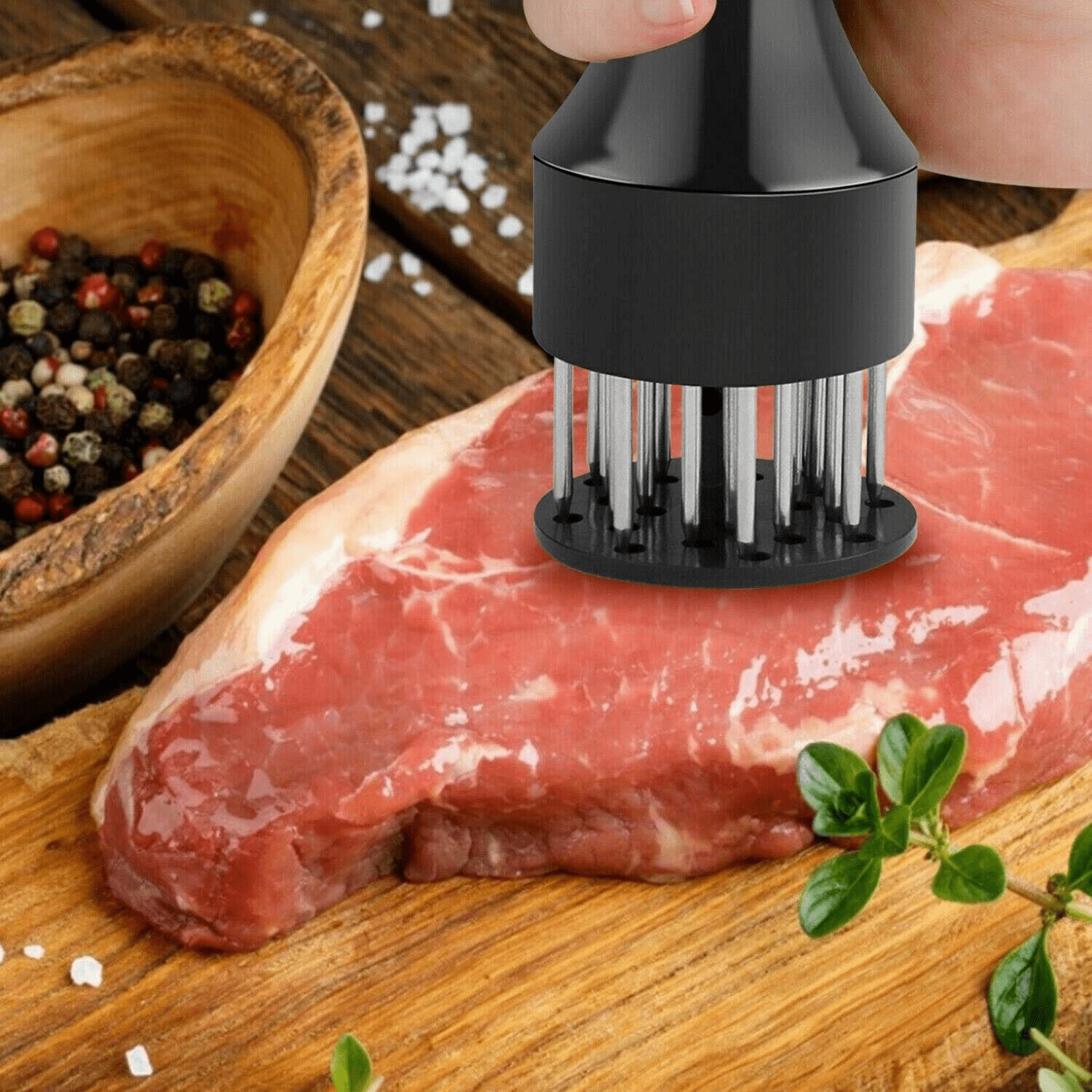 Stainless Steel Blade Meat Tenderizer for Chicken Port Beef Kitchen Tool 21 Needles