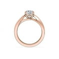 thumbnail image 2 of 1.00 T.C.W Brilliant Oval Cut Natural Diamond Wonderful Solitaire with Accents Engagement Ring for Women Solid 14K Rose Gold Size 3, 2 of 8