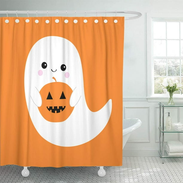 Ksadk Flying Ghost Spirit Holding, Cartoon Shower Curtains
