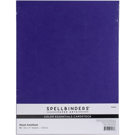 UPC: 0812062031768 | Spellbinders Color Essentials Cardstock 8.5 X11  10/Pkg-Royal Amethyst