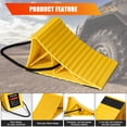 thumbnail image 4 of Wheel Chocks for RV Trailer, 4 Pack Non Slip Wheel Chocks for Travel Trailers with Rope for Easy Removal, Lightweight Plastic Wheel Stoppers Block for Camper Cars Trucks, 4 of 9