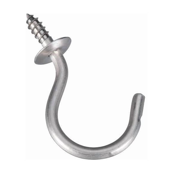 National Hardware N348-458 Cup Hook, Stainless Steel, Stainless Steel