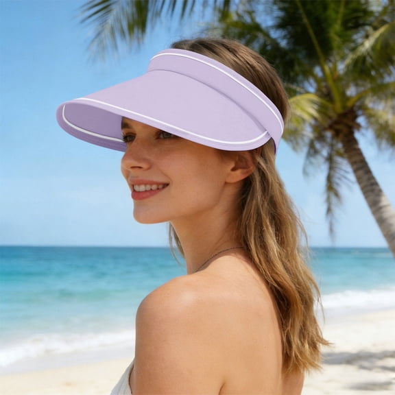 Wide Brim Sun Hat Boho Beach for Outdoor Summer with UPF And Breathable Design Purple One Size