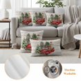 thumbnail image 6 of Christmas Outdoor Waterproof Pillow Covers, Red Truck Gnomes Tree Snowflake Vintage Decorative Square Throw Pillowcase Sofa Cushion Sham for Patio/Couch/Chair, 24"x24" 2 Pack, 6 of 8