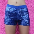 thumbnail image 5 of GZWYHT Shorts for Women Lounge Pants Women Women's Sequins Shorts Elastic Waist Sparkly Straight Leg Shorts Glitter Shorts Hot Pants Comfy Pants Women Flowy Shorts for Women Blue M, 5 of 7