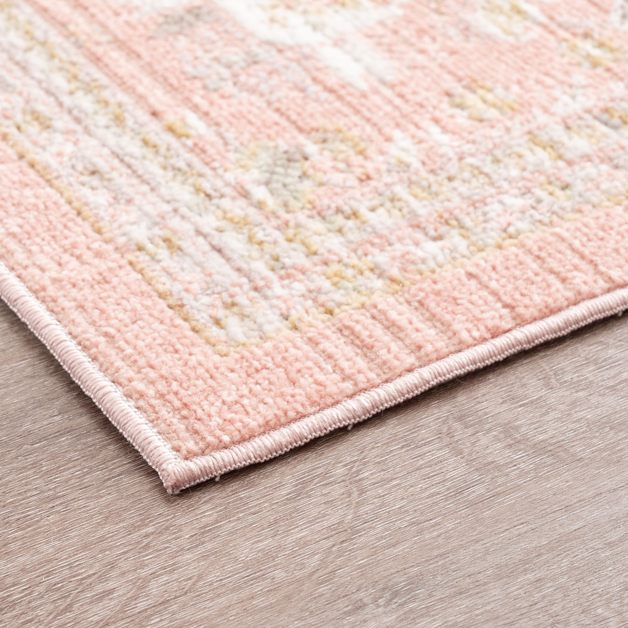 Crestwood Traditional Oriental 5x7 Salmon and Brown Polyester Indoor Area Rug, 5'3'' x 7'