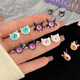 thumbnail image 3 of Uñas con forma de oreja de monstruo demonio, lindas, accesorios de Yiwu, puesto de joyería, uñas con forma de hueso de oreja, divertidos pendientes de aguja de plata con dibujos animados, 3 of 6