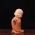 thumbnail image 4 of Mesa de té decorativa Monk Home, ideal para el salón o la sala de estar. Diseño zen pequeño, plegable, con base de madera y estructura de dos niveles. Perfecta para relajarse en el, 4 of 8