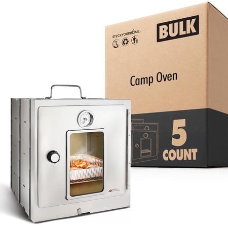 Modern Innovations Portable Camping Oven Folding Stove for Baking Cinnamon Rolls Breads Muffins Outdoor Oven for Wood Burning Fire Propane Stoves Campers 5 Pack
