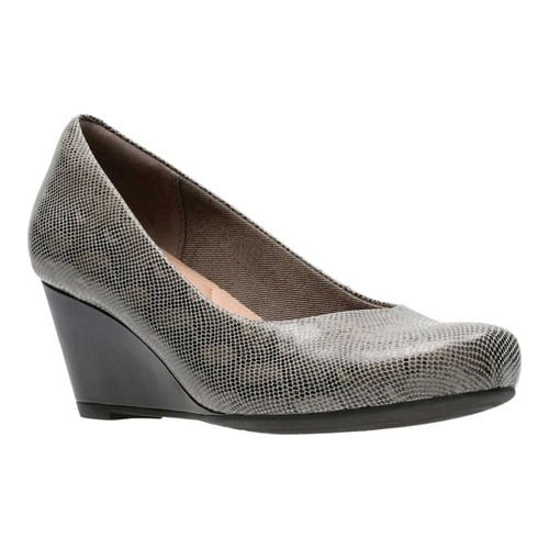 clarks flores tulip leather wedges