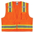 thumbnail image 2 of Ergodyne GloWearÂ® 8248Z Type R Class 2 Two-Tone Surveyors Vest, Orange, 4XL/5XL, 2 of 4