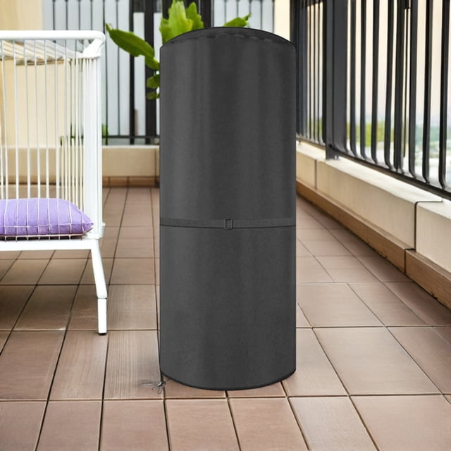 UPOUART Protector Portátil Para Calefactor De Patio Color Negro Con Protección Nieve Y Polvo