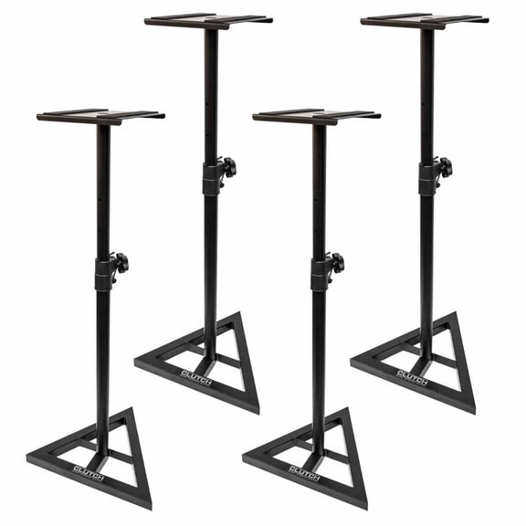 (4) Clutch CL-MS2 Reliable Performance Solutions Studio Monitor Stands Package