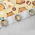 thumbnail image 4 of jejeloiu Capybara Animals Lovers Curtains Pack of 2 (42x84 Each),Sweet Cake Ice Cream Curtains Blackout For Girls Teens, 4 of 6