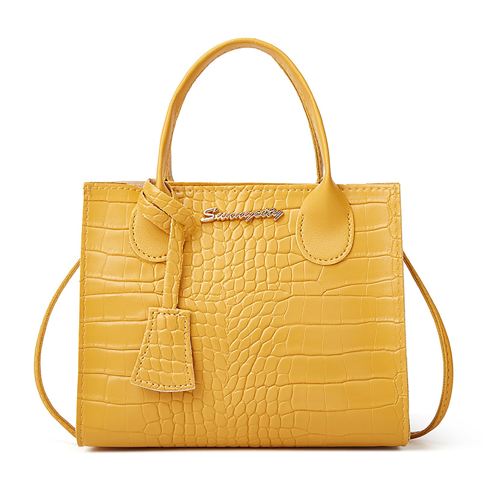 Women Buckle Handbag Crocodile Pattern Women Messenger Bags Two Pieces Composite Bag 