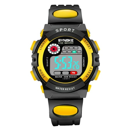 Watches for Kids Digital Sport Waterproof Boys Watch Outdoor 12/24 H Alarm EL Backlight Stopwatch Military Child Wristwatch Ages 5-15