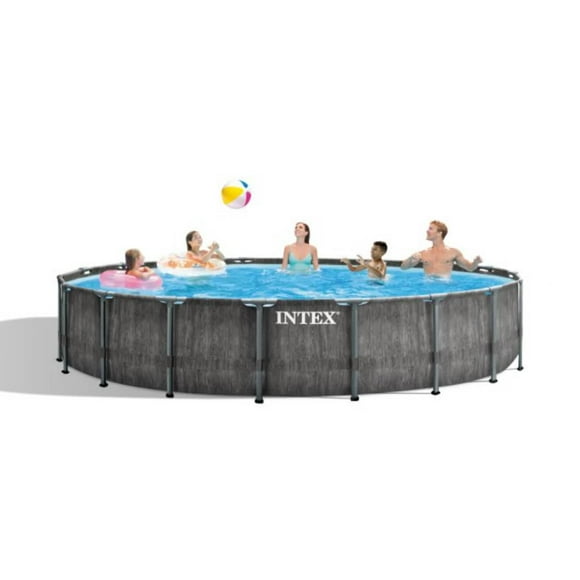 Intex 18Ft X 48In Greywood Prism Frame Premium Pool Set, Age: 6+