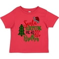 thumbnail image 3 of Inktastic Santa is Promoting Me to Big Brother Green Plaid Tree Boys Toddler T-Shirt, 3 of 5