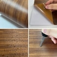 thumbnail image 4 of 8×118 Inches Teak Wood Wallpaper Peel and Stick Wood Grain Contact Paper Self Adhesive Wood Texture Vinyl Wrap Waterproof Removable for Furniture Cabinets Table Wall Covering Countertops, 4 of 6