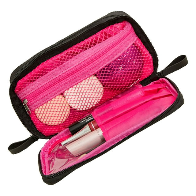 Bolso cosmético, eficacia óptima de la bolsa cosmética de la bolsa cosmética del almacenamiento de la cremallera doble del bolso del maquillaje Jadeshay A