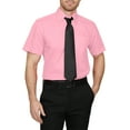 thumbnail image 4 of J. METHOD Men's Classic Regular Fit Button Down Short Sleeve Solid Color Dress Shirts S-5XL, 4 of 5