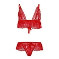 thumbnail image 4 of Gibobby Conjunto de lencería Lencería Sexy para Mujer Baby Doll Mujer Sexy Color Negro Mono Sensual y Elegante Fina Lenceria para Dama(Rojo, M), 4 of 5