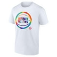 thumbnail image 2 of Men's White Detroit Pistons Team Logo Pride T-Shirt, 2 of 3