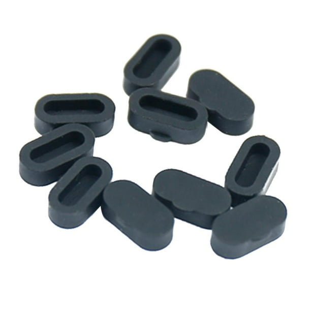 Set de 10 Tapones Antipolvo de Silicona Sunnimix para Puerto de Reloj negro