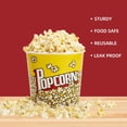 thumbnail image 3 of 25 Pack Large Popcorn Buckets 85 oz Popcorn Tubs Popcorn Boxes Disposable Popcorn Bowls Cardboard Popcorn Containers for Movie Night, Home, Movie Theaters, Party, 7 x 6.2 Inches, 3 of 4