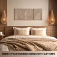 thumbnail image 4 of Wall Sculptures qmmp Modern Wood Set of 3 MDF Roble, 4 of 7