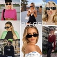thumbnail image 2 of Gafas de Sol Rectangulares Trendy Dollger para Mujer y Hombre en Negro, 2 of 5