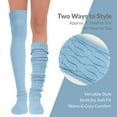 thumbnail image 2 of allydrew Winter Warm Over the Knee Thigh High Long Boot Socks, Light Blue, 2 of 4
