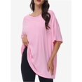 thumbnail image 3 of Women's Plus Size T Shirts Oversized Tees Summer Half Sleeve Crew Neck Tunic Tops, 3 of 6