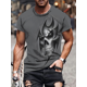 thumbnail image 2 of Camiseta con estampado de calavera aterradora para hombre, Camiseta cómoda informal de temperamento, ropa 3D, top gráfico, Verano, 2 of 5