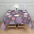 thumbnail image 3 of Pioneer Flower Floral Print Pattern Square Tablecloth,Waterproof Square Table Cover,Wipeable Spillproof Washable Table Cover for Home Kitchen Party Decor 42"X42"(107x107cm), 3 of 6