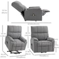 thumbnail image 2 of Grey Microfiber Lift Recliner Chair – Electric Power Lift for Seniors | Comfortable & Easy Mobility | Living Room & Bedroom Use | Quick Assembly, 2 of 7