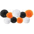 thumbnail image 2 of Walbest 9-Piece Party Decoration Bunting Tissue Paper Balls, Hanging Handmade Paper Balls, Bunting Paper Balls for Christmas Halloween Wedding Party Birthday Decor, 8" (6pcs), 10" (3pcs), 2 of 7