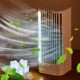 thumbnail image 1 of Aire acondicionado de escritorio, ventilador de aire acondicionado, ventilador pequeño para el hogar, ventilador de aire acondicionado con luz nocturna para interiores, ventilador silencioso, potente, 1 of 9
