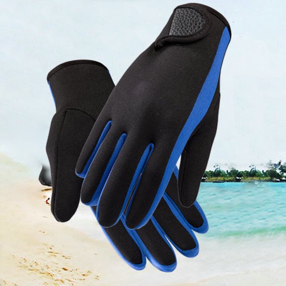 Baohd Diving Gloves Fashion Winter Water Sports Surfing Snorkeling Swimming Underwater Hand Anti-skid Warm Mittens for Man Blue S