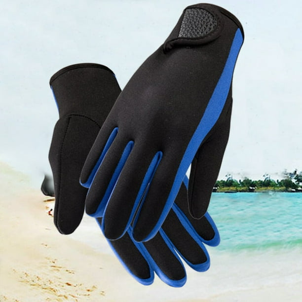 ZheElen Diving Gloves Fashion Winter Surfing Snorkeling Dive Swimming Hand  Cold Proof Protection Warm Mittens for Woman Man Blue M 