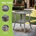 thumbnail image 4 of Toject Outdoor Patio furniture Set 8 Pieces Patio Conversation Set with Swivel Chairs Wicker Outside Furniture Outdoor Sectional Sofa with Solar Powered Coffee Table for Porch Backyard, Beige, 4 of 12