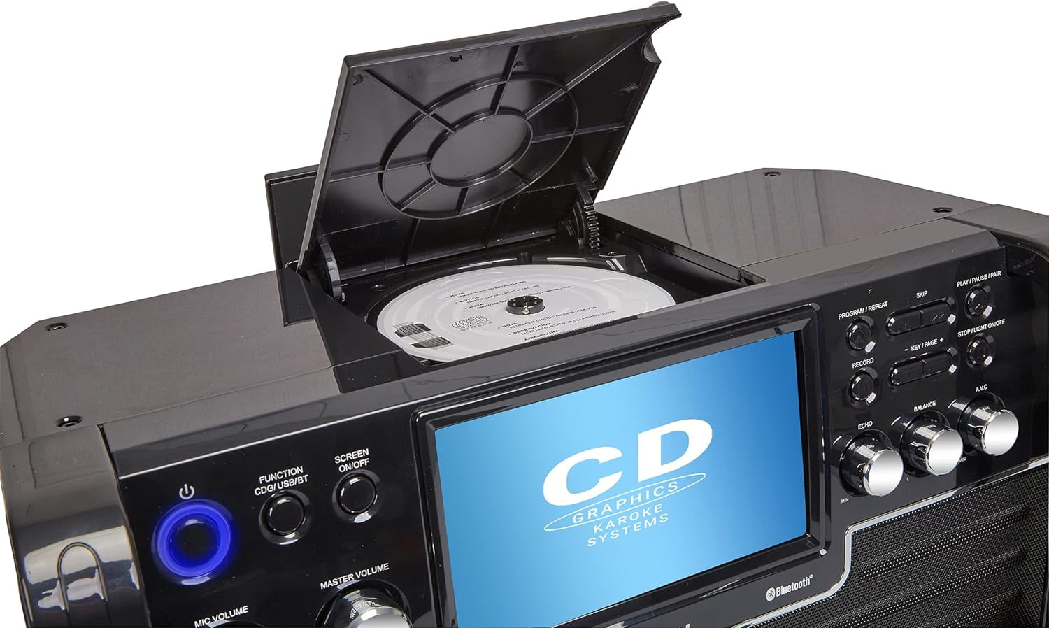 Starion KS780-B Portable Bluetooth CD+G Karaoke Machine l Built-in 7 Inch TFT Screen