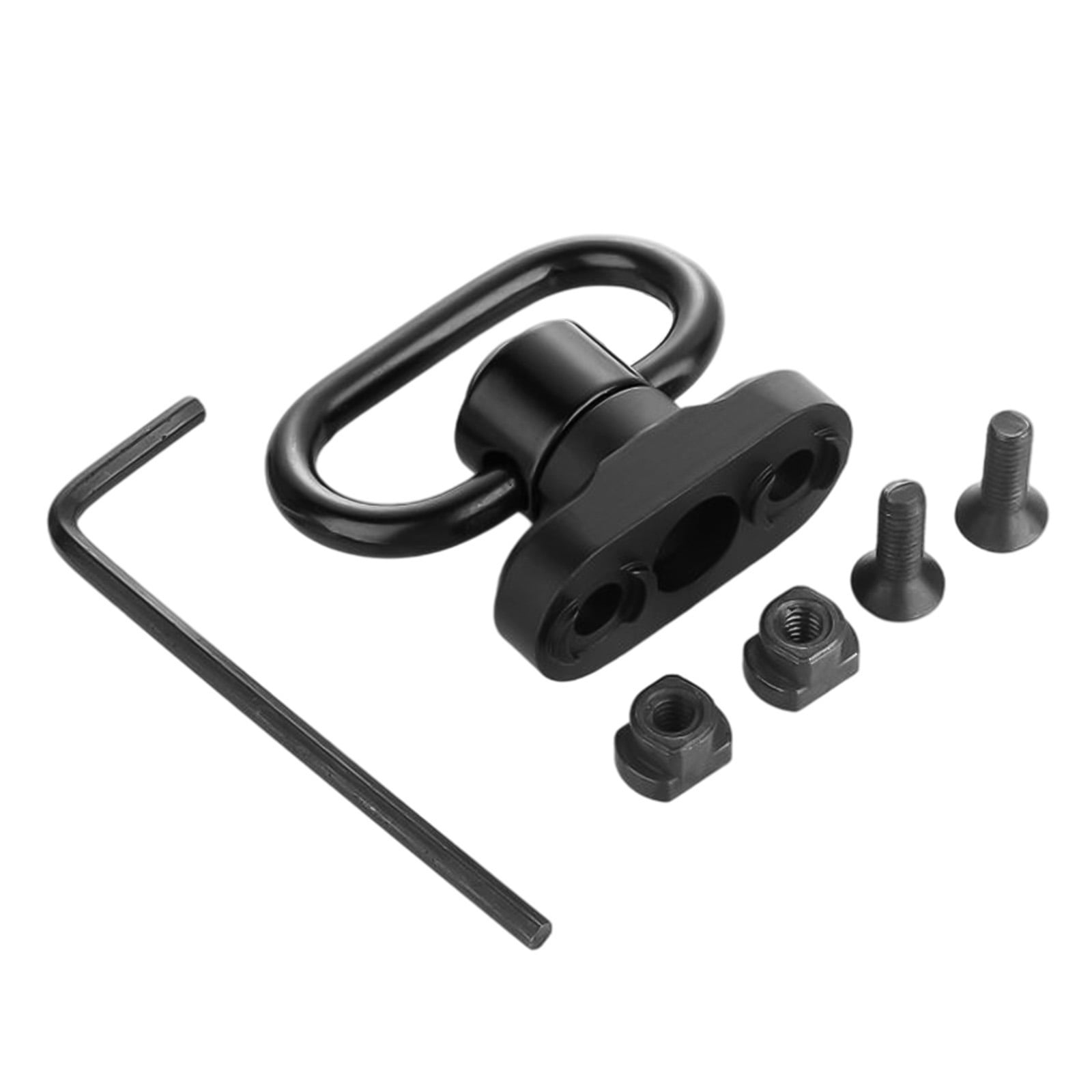 Push Button M-Lock Sling Swivels Adapter for Outdoor Black QD Sling Swivel 1.25Inch 